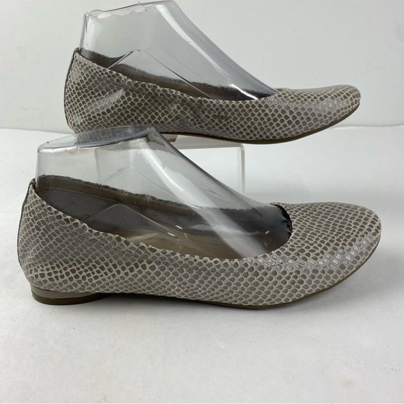 Vionic Shoes - Vionic Womens 7 Alexa Ballet Flat Tan Lizard Leather Slip Ons